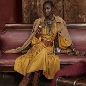 Silk Midi Dress Banana Republic